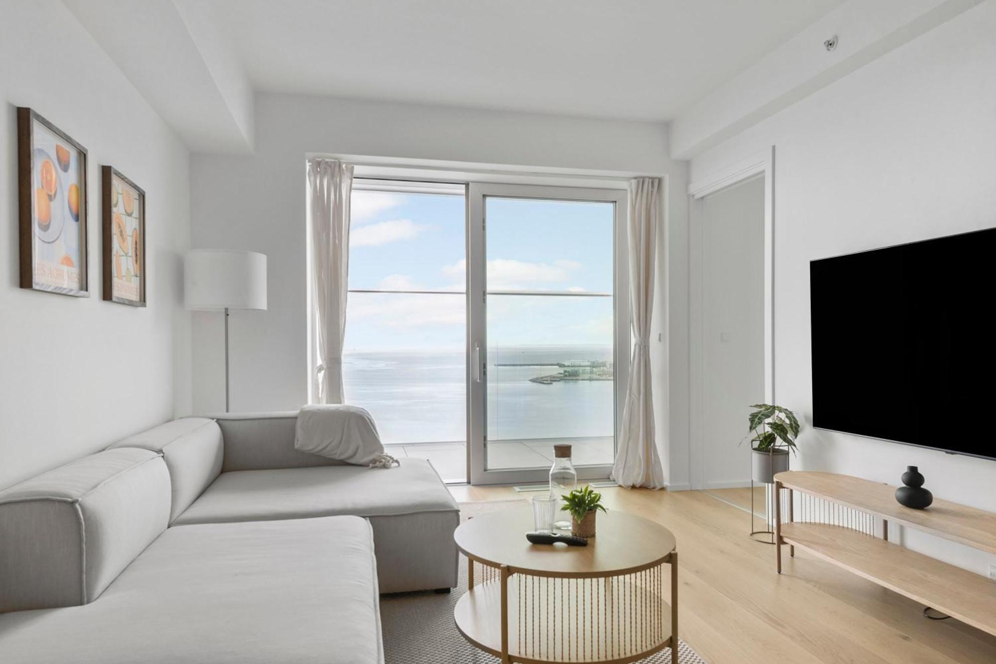오르후스 Endless Ocean Views With Private Balcony 아파트 외부 사진